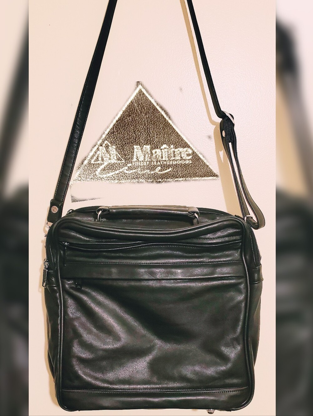 Genuine Leather Maitre Shoulder Laptop Bag Briefcase Premium Quality Black